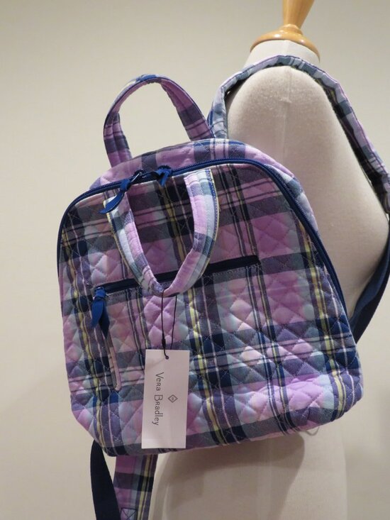 Vera Bradley Mini Totepack Amethyst Plaid Quilted Backpack main image 9